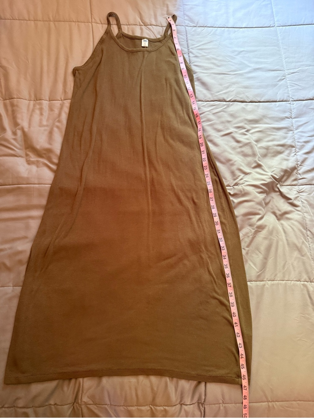 Sleeveless Army Green Maxi Dress - Picture 4 of 5
